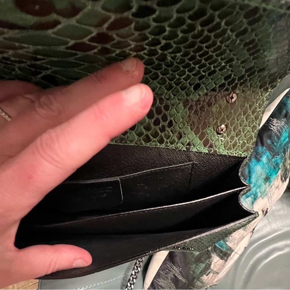 Final Mega Sale! Leather Snake Print Chain Shoulder Bag—NWOT! - Picture 8 of 9